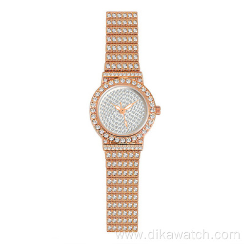 BS 1101 Luxury Ladies Gold Wristwatch Full Diamond Women Watch Bracelet Rhinestones Steel Watch Strap Luxury Watches